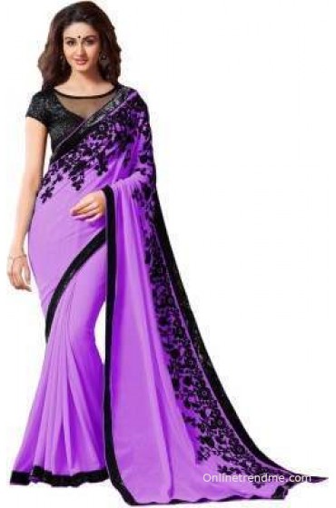 Elevate Women Embriodered, Embellished Fashion Chiffon Sari Elevate Women Embriodered, Embellished Fashion Chiffon Sari